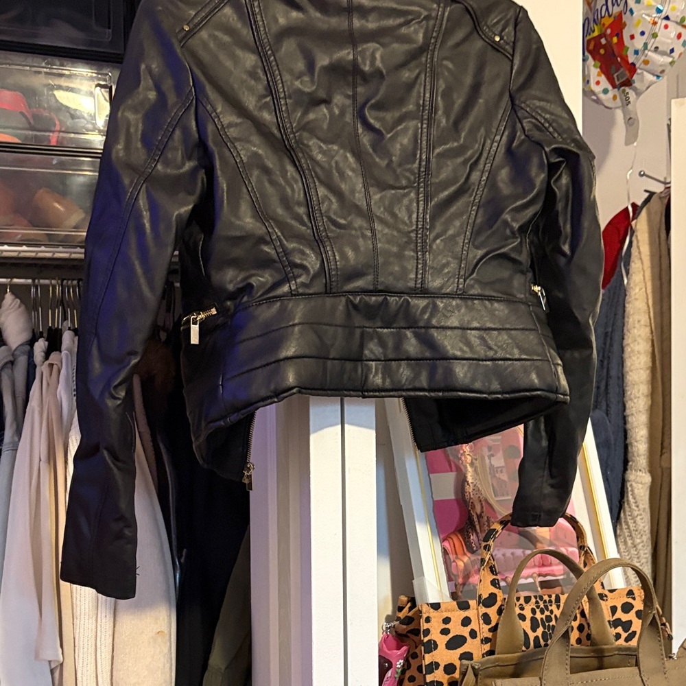 Guess Black Leather Jacket - image 2